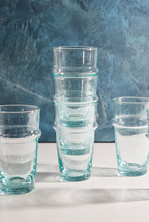 Set Of Moroccan  Beldi Glass Clear
