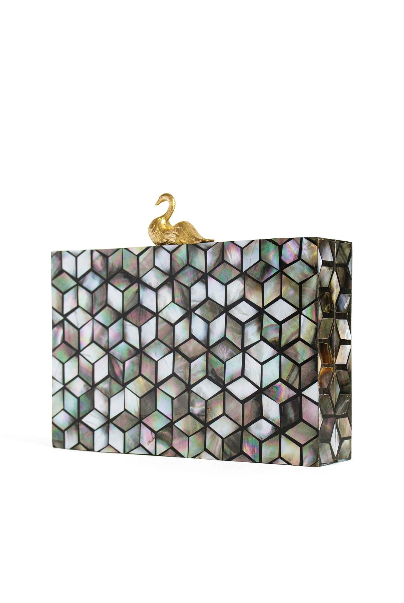 Mother of Pearl Bag with Swan Lock