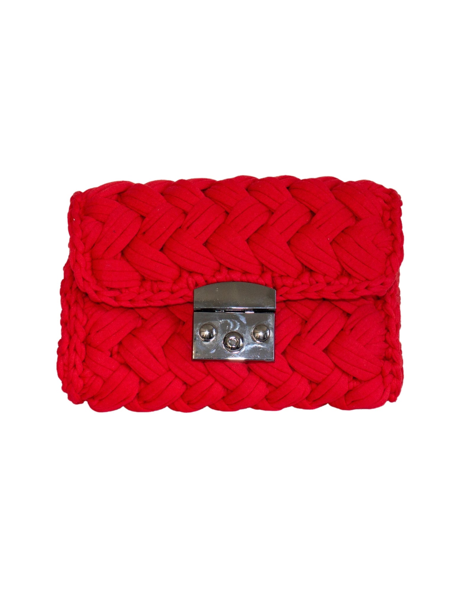 Braided Belt Bag Red