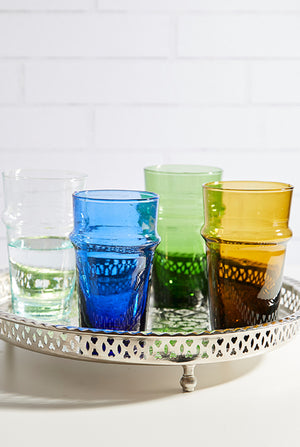 Set of Moroccan Beldi Glass Green