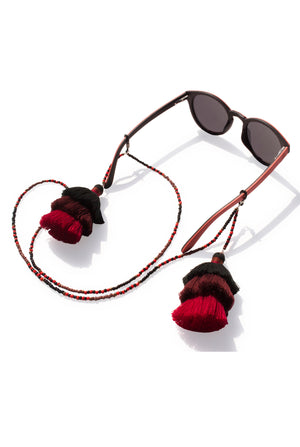 Sunglasses Chain Tassels Red
