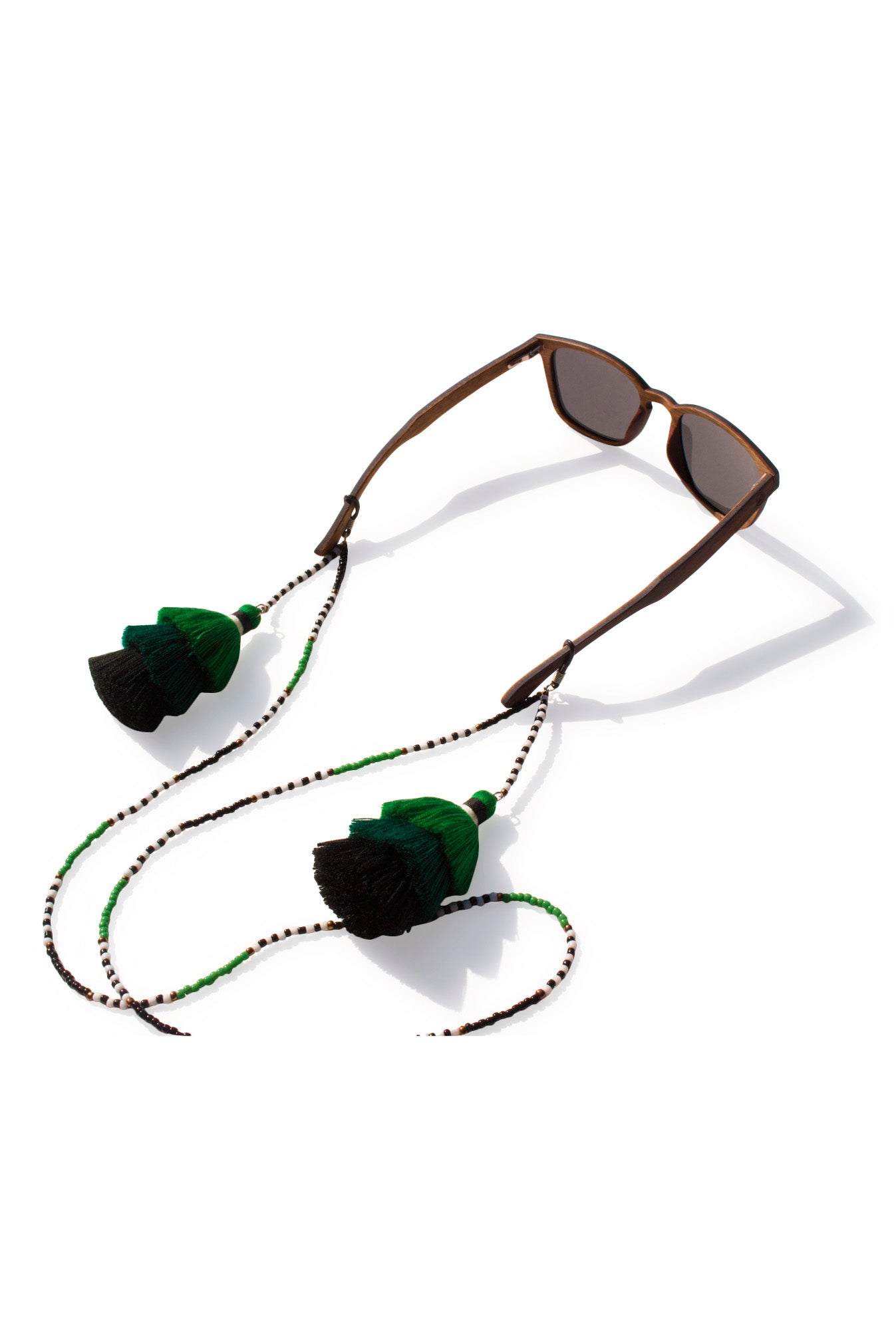 Sunglasses Chain Tassels Green