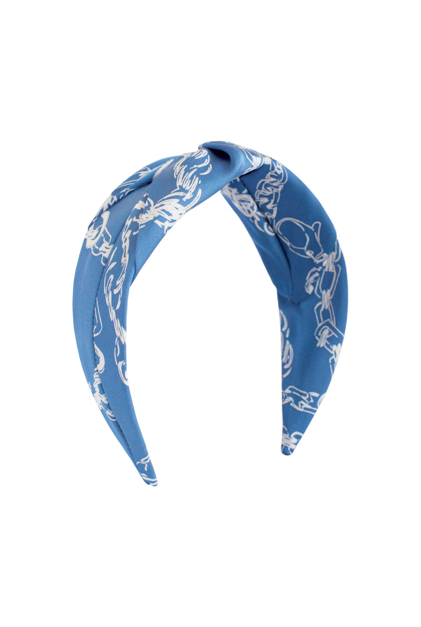 Chain Links Headband Blue