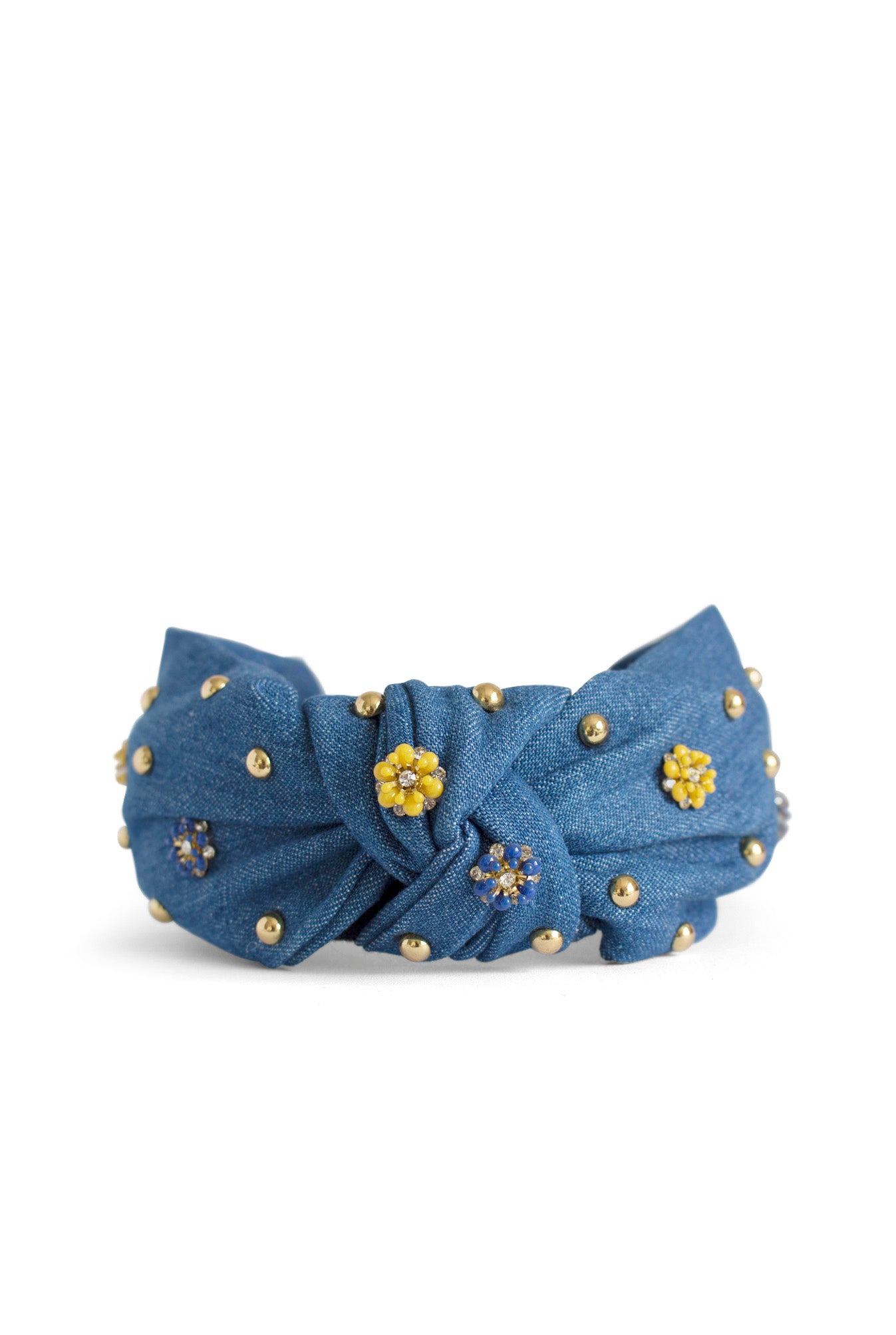 Garden Denim Headband Blue
