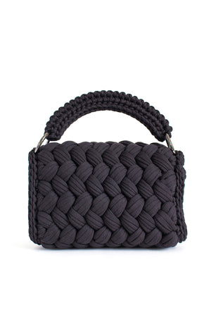 Black Braided Handbag
