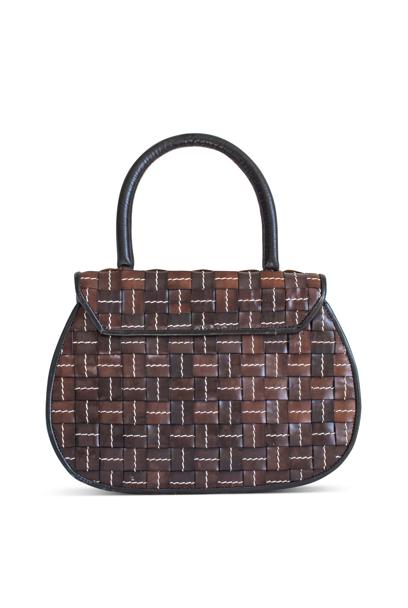 Vintage Checkered Leather Bag