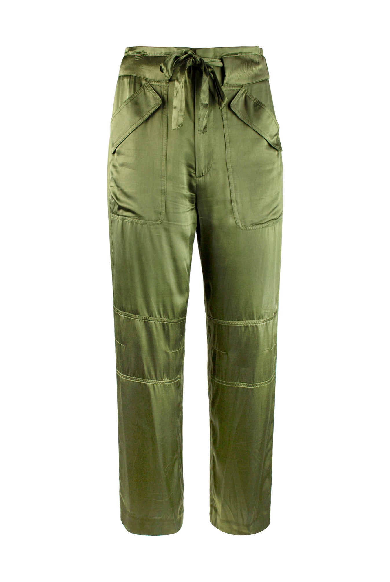Army Green Silk Pant