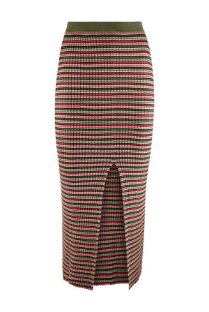 Multi Stripe Knit Skirt