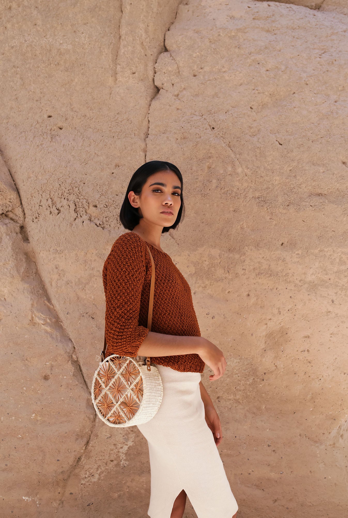 Cira Toquilla Straw Bag Blue