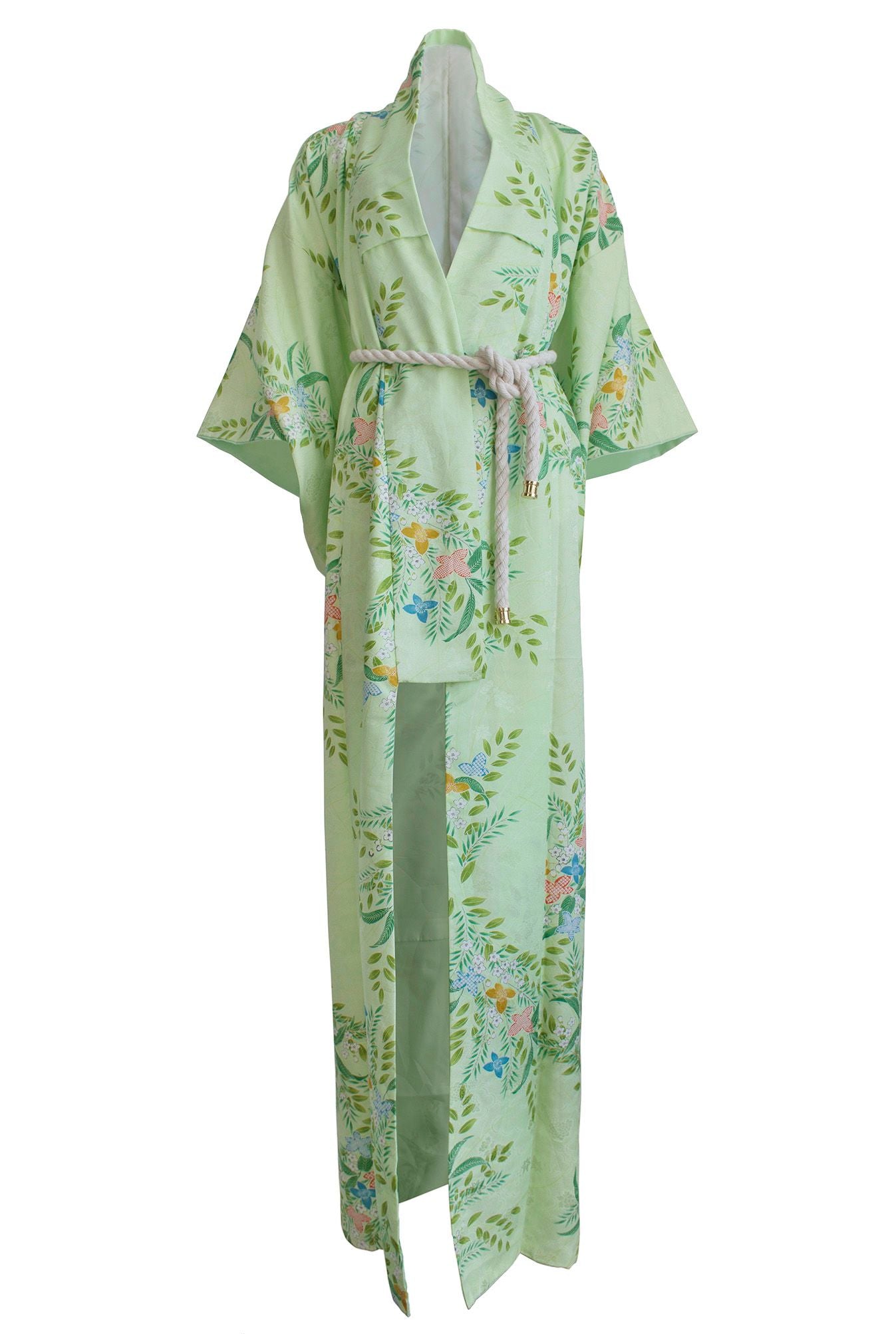 Green Floral Vintage Kimono