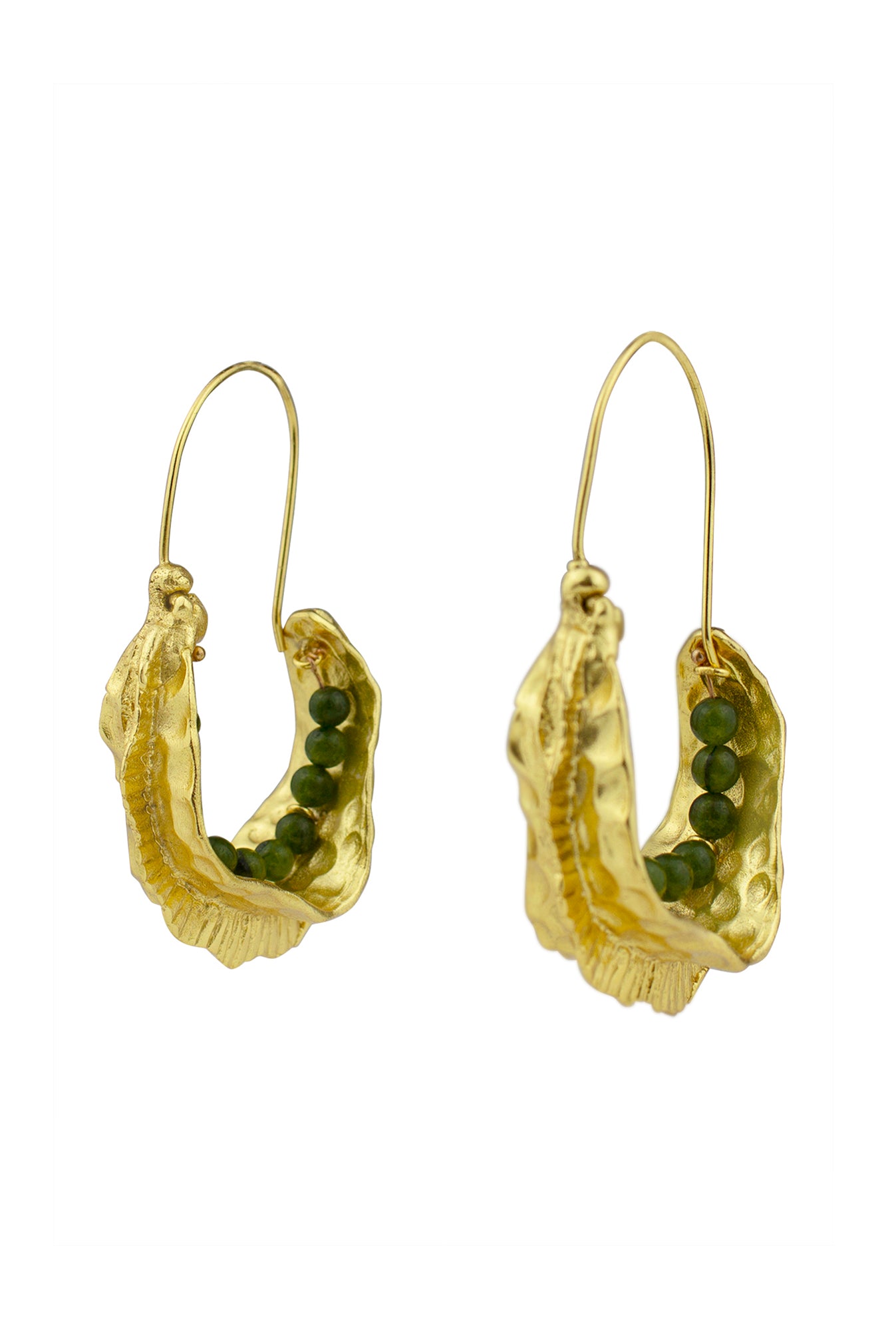 Green Jade Fruit Earrings