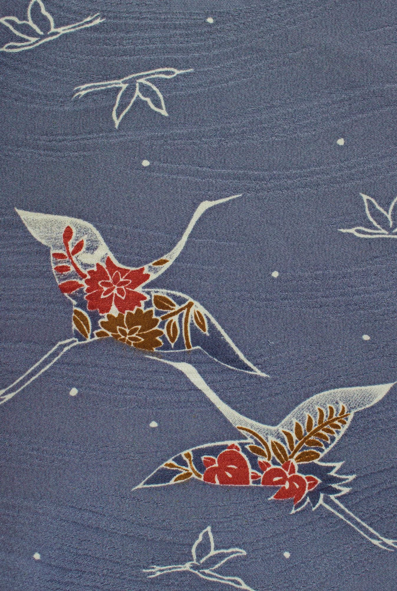 Navy Bird Vintage Kimono
