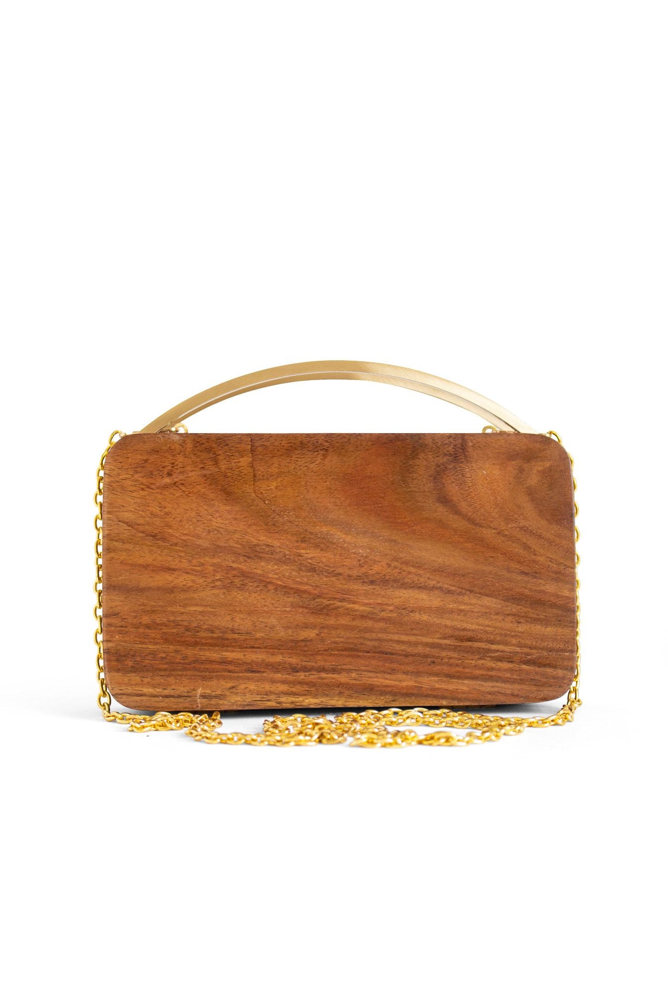 Slab Box Bag with Gold Accents