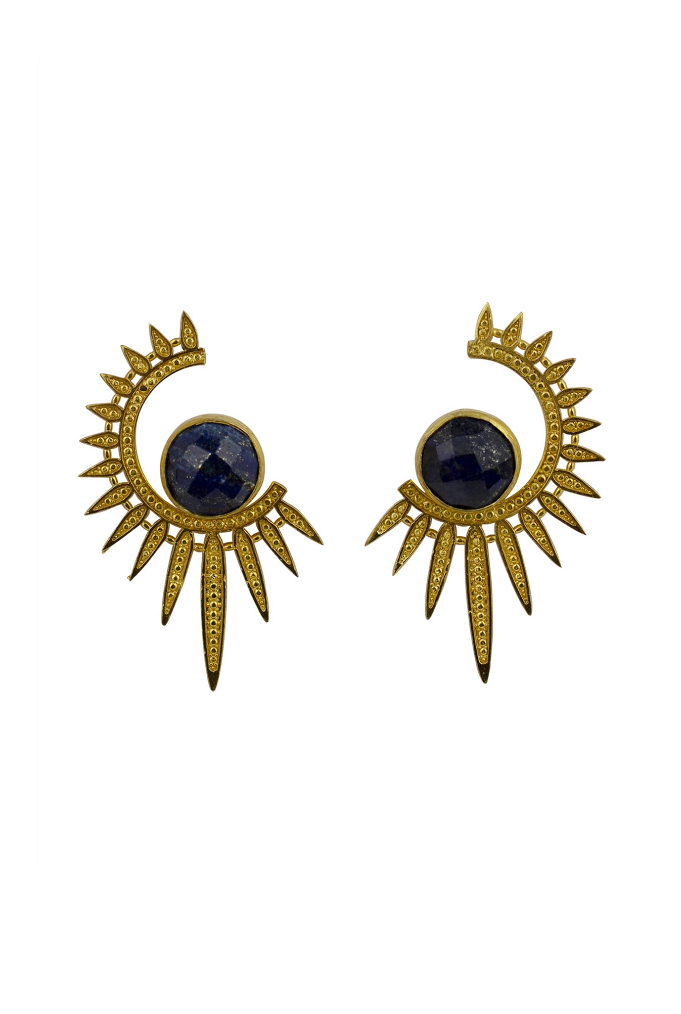 Sunray Lapiz Lazuli Earrings